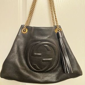 Authentic Gucci Soho tote bag with chain straps